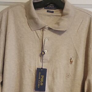 Polo by Ralph Lauren Men's Beige Polo Shirt